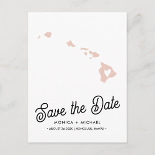 HAWAII State Destination Wedding any COLOR! Aankondigingskaart