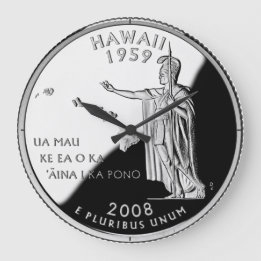 Hawaii State Faux Quarter Clock Grote Klok