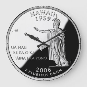 Hawaii State Faux Quarter Clock Grote Klok