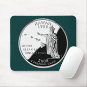 Hawaii State Faux Quarter Muismat (Met muis)
