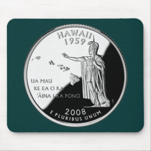 Hawaii State Faux Quarter Muismat