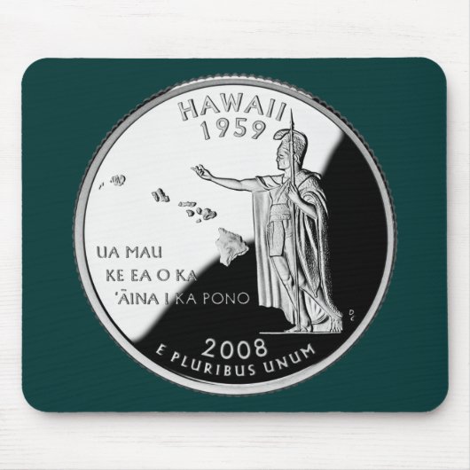Hawaii State Faux Quarter Muismat (Voorkant)