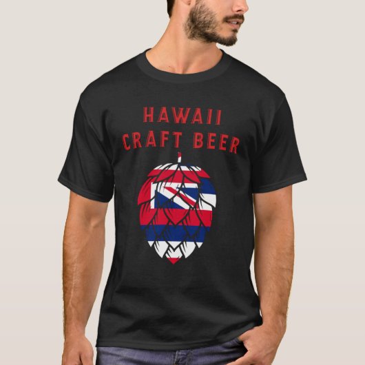 Hawaii State Flag Craft Bier Aloha T-shirt (Voorkant)