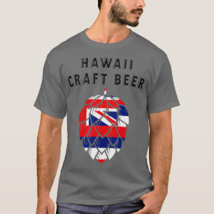 Hawaii State Flag Craft Bier Liefhebbers Zwart T-shirt