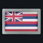 HAWAII STATE FLAG GESP<br><div class="desc">De vlag van Hawaii is de enige vlag van de VS die de nationale vlag van een ander land omvat - de opname van de vlag van de Unie van het Verenigd Koninkrijk is een teken van de historische betrekkingen van het Britse Rijk met het Hawaïaanse Koninkrijk, met name met...</div>