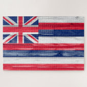 Hawaii State Flag Grunge Legpuzzel (Horizontaal)