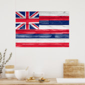 Hawaii State Flag Grunge Poster (Keuken)