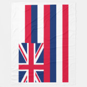 Hawaii State Flag Print Patriot Fleece Deken (Voorkant)