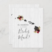 Hawaii State Floral, je wordt mijn bruidsmeisje Kaart (Voorkant / Achterkant)
