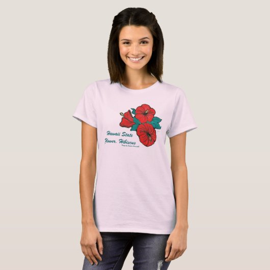 Hawaii State Flower, Hibiscus T-Shirt (Voorkant volledig)