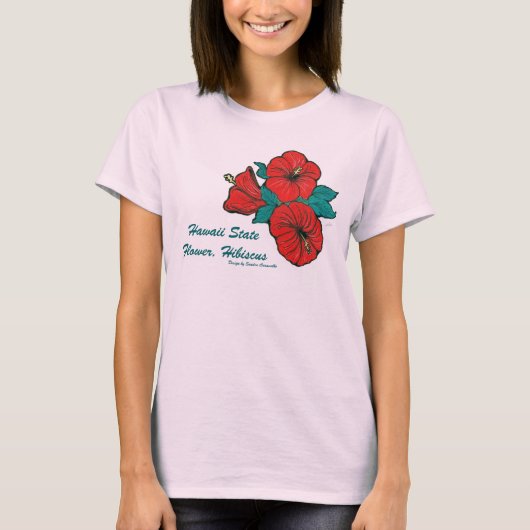 Hawaii State Flower, Hibiscus T-Shirt (Voorkant)