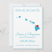 Hawaii State Map opslaan op datumkaarten Kaart (Voorkant)