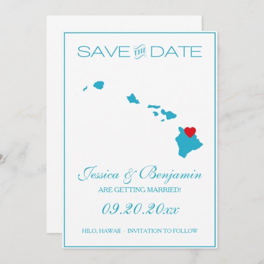 Hawaii State Map opslaan op datumkaarten Kaart (Voorkant / Achterkant)