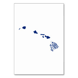 Hawaii State Name Word Art White Kaart
