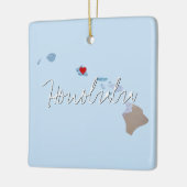 Hawaii State Photo insert and town name Keramisch Ornament (Links)