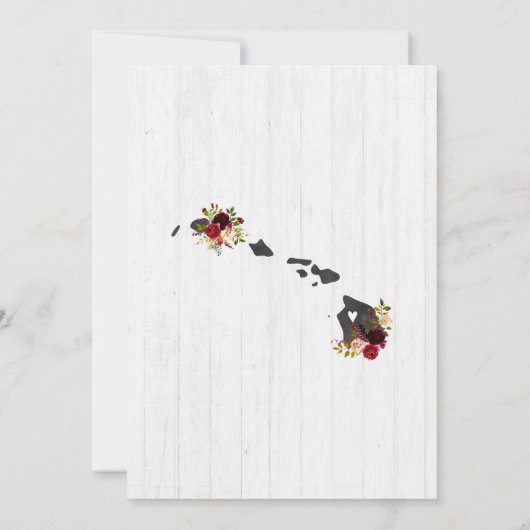 Hawaii State Rustiek Baby shower Uitnodiging (Achterkant)