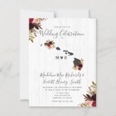 Hawaii State rustieke magnetische bruiloft uitnodi Magnetische Uitnodiging (Voorkant)