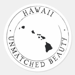 Hawaii State Sticker Envelope Seal