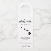 Hawaii State Wedding Welkom Flessenhanger (Voorkant)