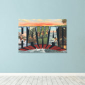 Hawaii StateLarge Letter ScenesHawaii Canvas Afdruk (Insitu (Houten vloer))