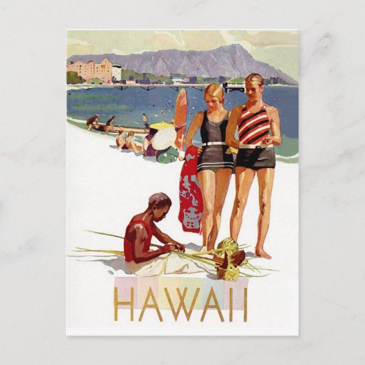 Hawaii, stel op vakantie aan de kust briefkaart (Voorkant)
