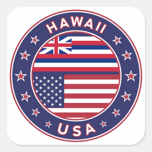 Hawaii sticker, Hawaii, USA Vierkante Sticker (Voorkant)