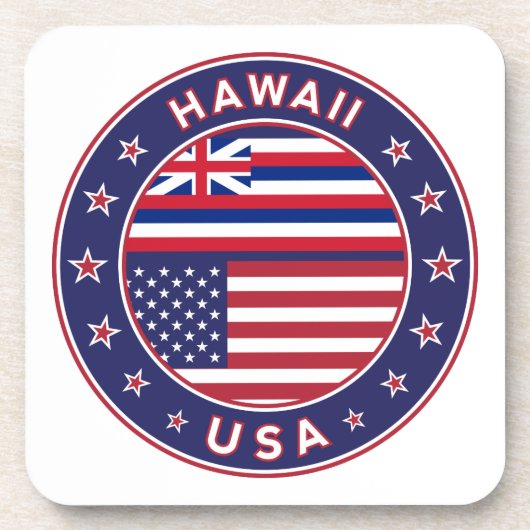 Hawaii sticker, Hawaii, Verenigde Staten van Ameri Bier Onderzetter (Voorkant)