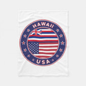 Hawaii sticker, Hawaii, Verenigde Staten van Ameri Fleece Deken (Voorkant)