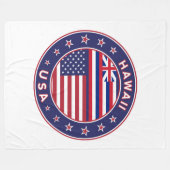 Hawaii sticker, Hawaii, Verenigde Staten van Ameri Fleece Deken (Voorkant (Horizontaal))