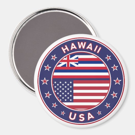 Hawaii sticker, Hawaii, Verenigde Staten van Ameri Magneet (Voorkant / Achterkant)