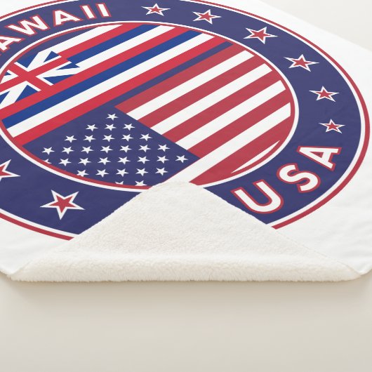 Hawaii sticker, Hawaii, Verenigde Staten van Ameri Sherpa Deken (3/4)