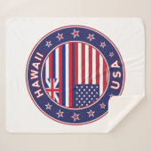 Hawaii sticker, Hawaii, Verenigde Staten van Ameri Sherpa Deken (Voorkant (horizontaal))