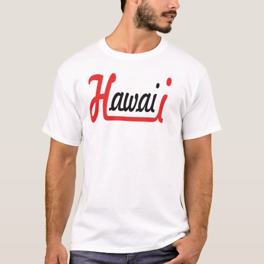 Hawaii stijlvolle typografie T-shirt (Voorkant)
