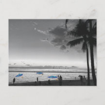 Hawaii Strand en Palmbomen Ansichtkaart