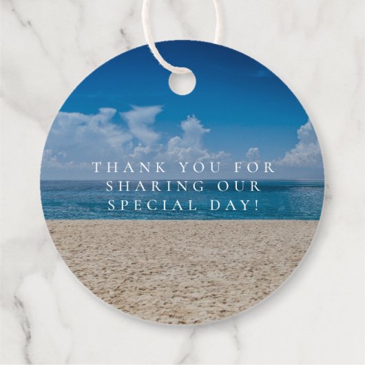 Hawaii strand foto Aloha bestemming bruiloft Bedankjes Labels (Achterkant)