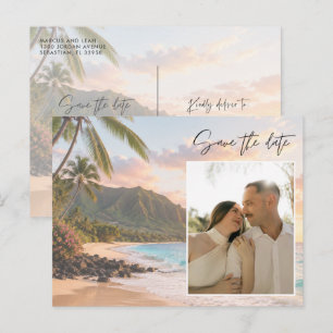 Hawaii strand huwelijksfoto Save the Date Briefkaart