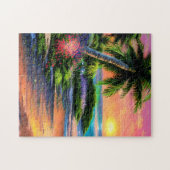 Hawaii strand landschap legpuzzel (Horizontaal)