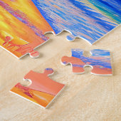 Hawaii strand landschap legpuzzel (Zijkant)