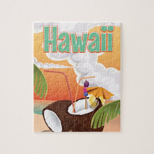 Hawaii strand vakantieposter legpuzzel (Verticaal)