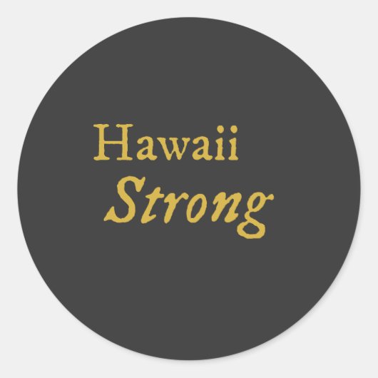 Hawaii Strong Ronde Sticker (Voorkant)