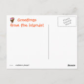 Hawaii Style Halloween Skull Briefkaart (Achterkant)