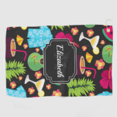 Hawaii Summer Pattern Golfhanddoek (Horizontaal)