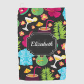 Hawaii Summer Pattern Golfhanddoek (Voorkant)