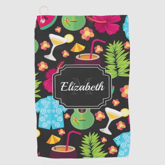 Hawaii Summer Pattern Golfhanddoek (Voorkant)
