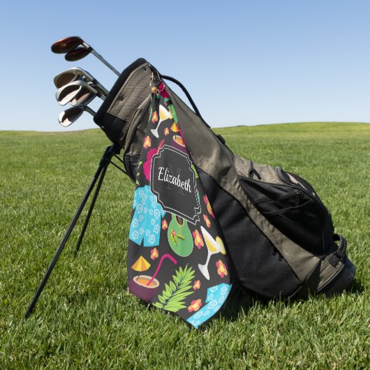 Hawaii Summer Pattern Golfhanddoek (Groen)