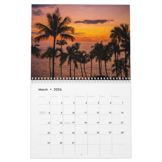 Hawaii Sunset 2023 Kalender (Mar 2026)