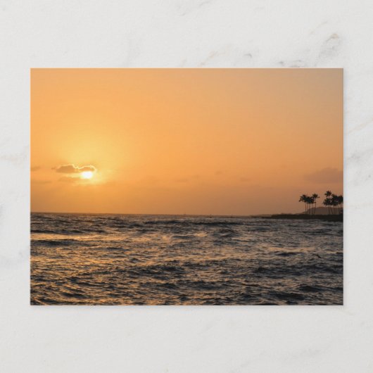 Hawaii Sunset Briefkaart (Voorkant)
