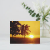 Hawaii Sunset Briefkaart (Staand voorkant)