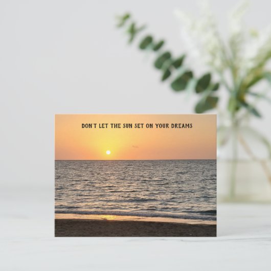 Hawaii Sunset Briefkaart (Staand voorkant)