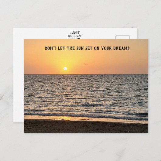 Hawaii Sunset Briefkaart (Voorkant / Achterkant)